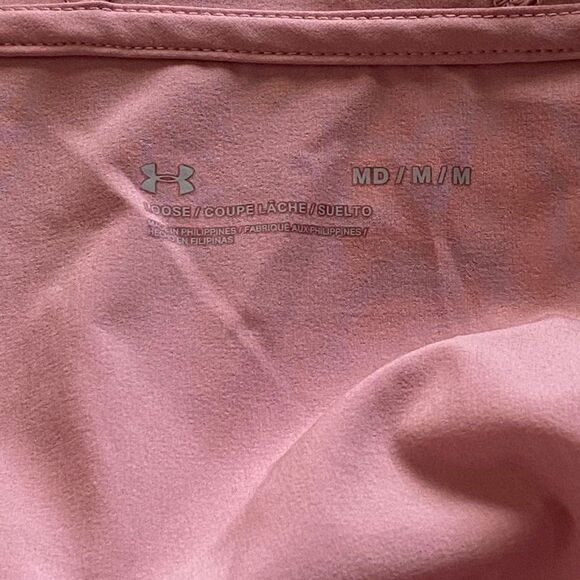 Under Armour Mauve Pink Beige Colorblock Windbreaker Jacket Women’s Medium Loose - Picture 3 of 7